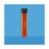 Borosil 9901005 - 5 ml Round Bottom Culture Tube, Amber, With PP Cap
