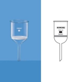 Borosil 1000 ml Buncher Funnel With Sintered Disc 3606929 image-1