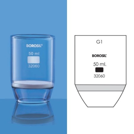 Borosil 15 ml Low Form Gooch Crucible With Sintered Disc 3206007 image-1