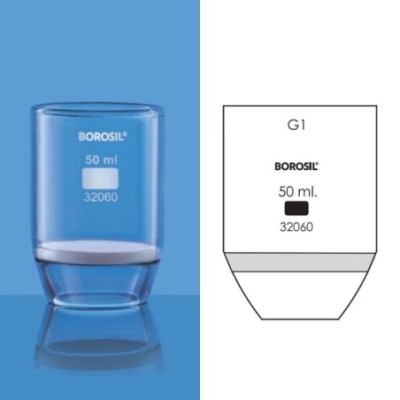 Borosil 30 ml Low Form Gooch Crucible With Sintered Disc 3206810 image-1