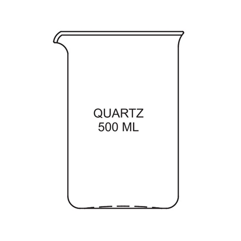  Borosil 250 ml Quartz Low Form Beaker With Spout 1002021 image-3