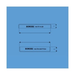 Borosil 100 x 17 (mm) Quartz Petri Dishes 3164077 image-1