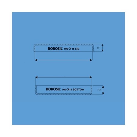 Borosil 100 x 17 (mm) Quartz Petri Dishes 3164077 image-1