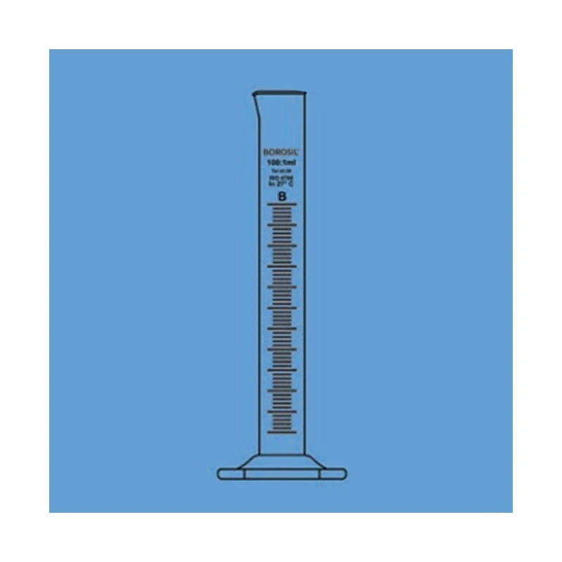 Borosil 5ml Quartz Measuring Cylinder With Spout Class B 3028005 image-1