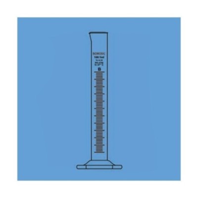 Borosil 25ml Quartz Measuring Cylinder With Spout Class B 3028009 image-1