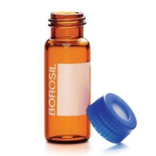 Borosil 2ml Screw HPLC Vial 9mm Screw Top AMBER Vials 2022PBS125 image-1
