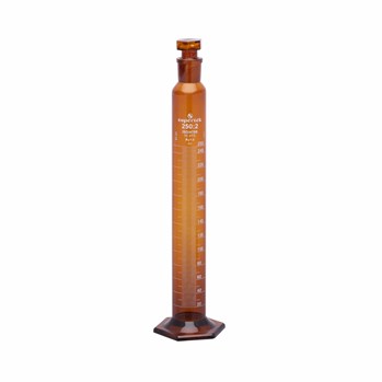 amber-colour-measuring-cylinder-with-interchangeable-stopper