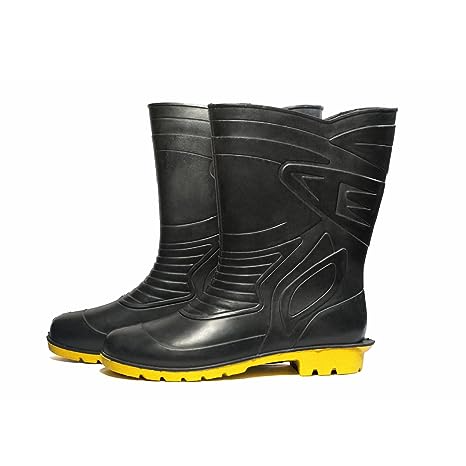 health-safe-gum-boot-for-men-28-5cm-height-flexible-pvc-puncture-tear-resistant-industrial-labour-worker-purpose-super-safety-unisex-gumboot-with-socks-lining-size-8-black-yellow
